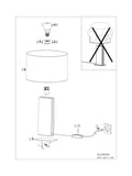 Eglo Belesar table lamp with stone and steel base, imported from the UK