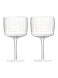 Anton Studio Designs clear maze gin glasses set of 2 - British product