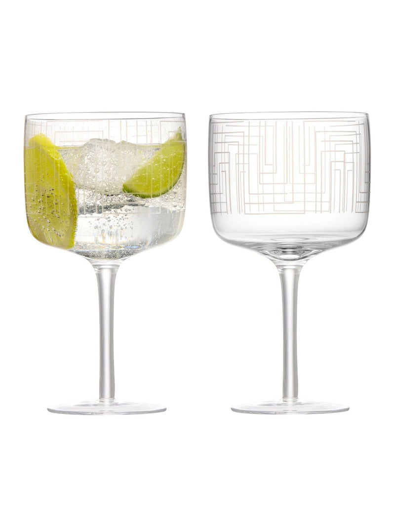 Anton Studio Designs clear maze gin glasses set of 2 - British product