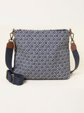 FatFace navy blue geometric crossbody bag, UK version