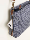 FatFace navy blue geometric crossbody bag, UK version