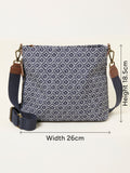 FatFace navy blue geometric crossbody bag, UK version