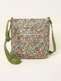 FatFace green ditsy floral canvas crossbody bag, UK version