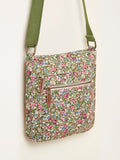 FatFace green ditsy floral canvas crossbody bag, UK version
