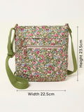 FatFace green ditsy floral canvas crossbody bag, UK version