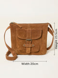 FatFace Libby tan brown suede crossbody bag, UK version