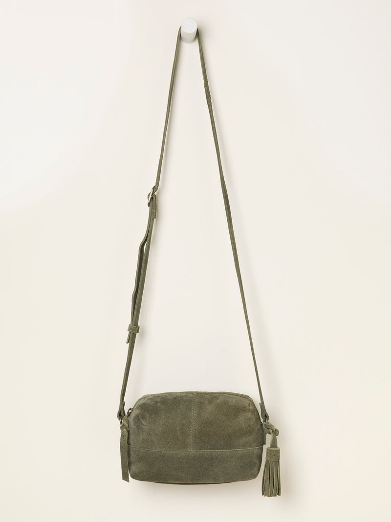 FatFace green suede camera bag - British product