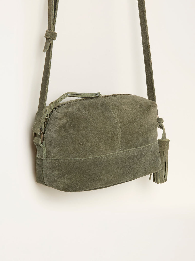 FatFace green suede camera bag - British product