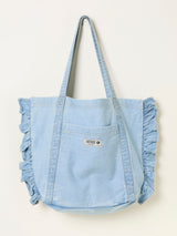 Next FatFace Astrid Light Denim Frill Tote Bag- Buy online at McGrocer