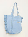 FatFace denim frill tote bag, imported from the UK