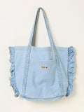 FatFace denim frill tote bag, imported from the UK