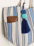 FatFace blue stripe tote bag, UK version