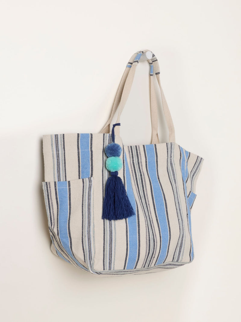 FatFace blue stripe tote bag, UK version