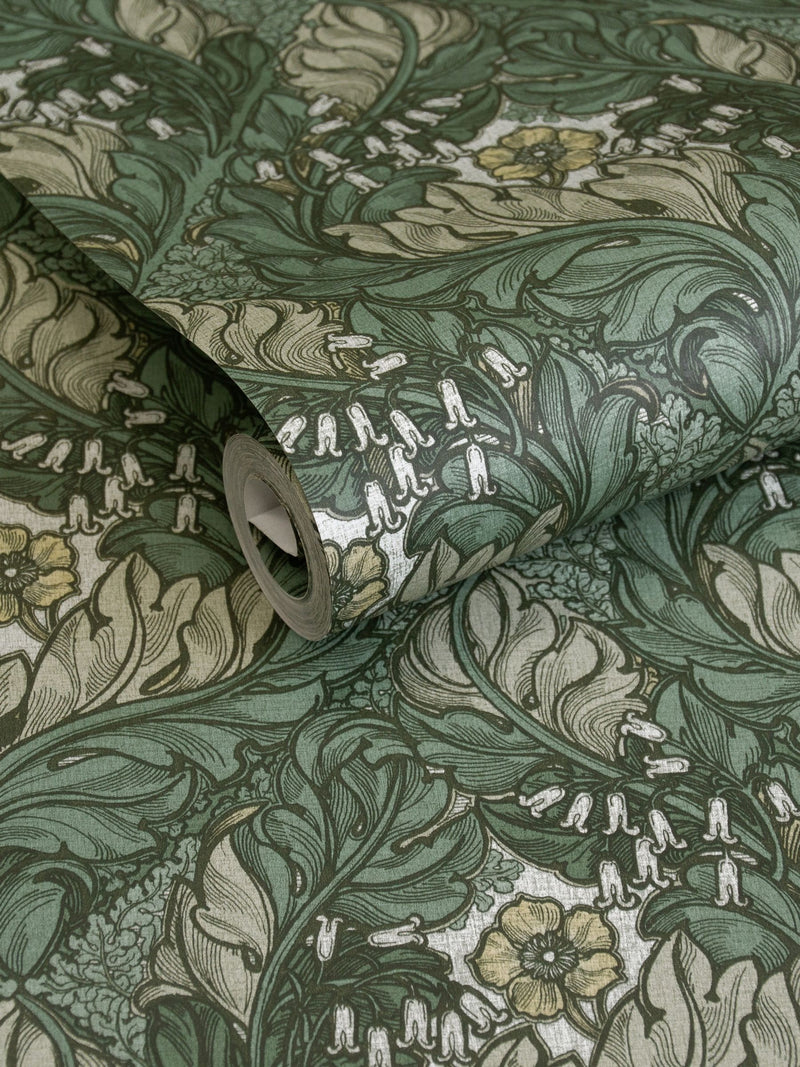Laurence Llewelyn-Bowen green floral print wallpaper - British product