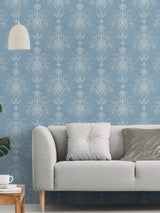 Next Galerie Blue French Country Damask 10M Wallpaper- Buy online at McGrocer