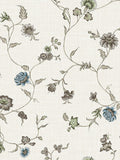 Galerie silver grey French country floral print wallpaper 10m, imported from the UK