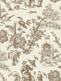 Galerie Bronze Brown French Country Toile wallpaper, imported from the UK