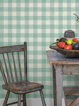 Next Galerie Blue French Country Plaid Wallpaper 10M- Buy online at McGrocer