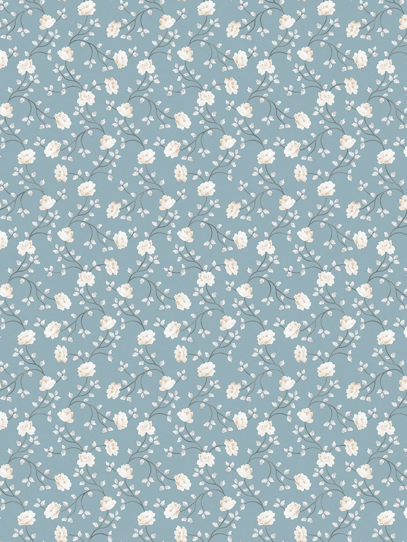 Galerie Blue Spring Blossom floral wallpaper 10 metre, UK version