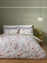 Catherine Lansfield Green Brushed Cotton Grasmere Floral Duvet Set