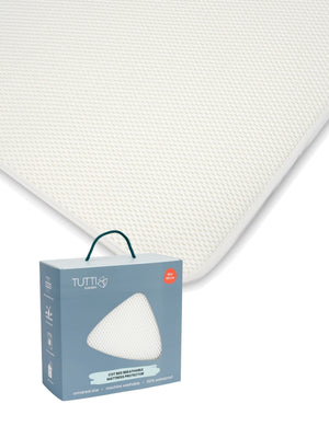 Tutti Bambini White Cot Bed Breathable Mattress Topper Protector COT