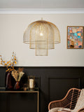 BHS Gold Georgia Mesh Pendant Light (British brand)