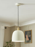 BHS Dale Galley ceiling pendant satin ivory ant brass - British product