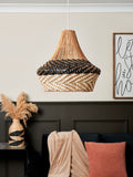 BHS ceiling light mixed coloured rattan shade 45cm - British product