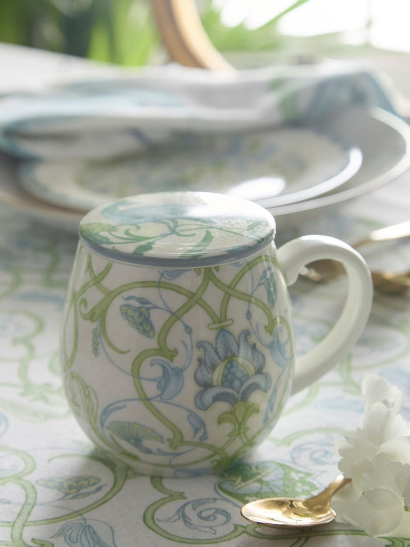Laurence Llewelyn-Bowen Multi Palm Court Porcelain Mug With Lid
