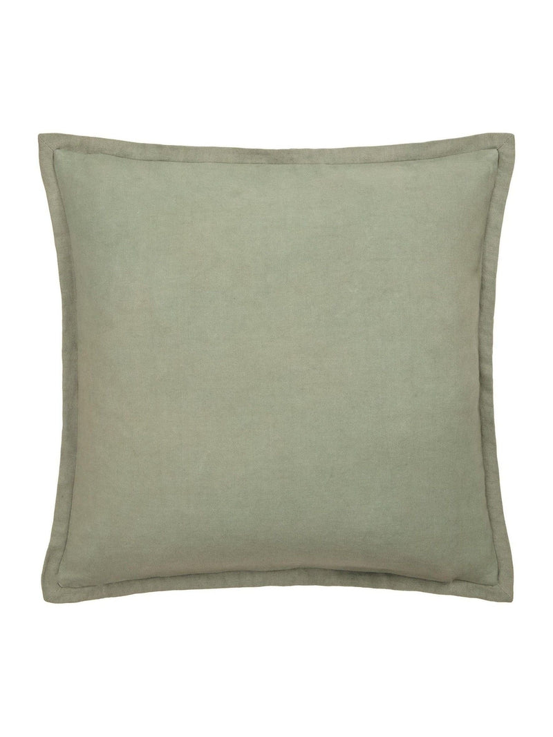 Appletree Green embroidered floral cushion 43cm (British brand)