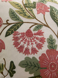 Appletree Green embroidered floral cushion 43cm (British brand)