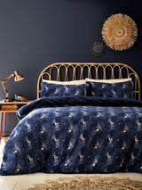 Fusion Navy Cosmic Star Sherpa Reverse Duvet Cover Set