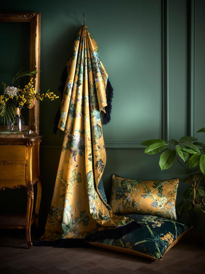 Laurence Llewelyn-Bowen Cotswold Fantasia dawn velvet cushion (British brand)