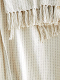 Drift Home cream cotton throw 200cm, UK version