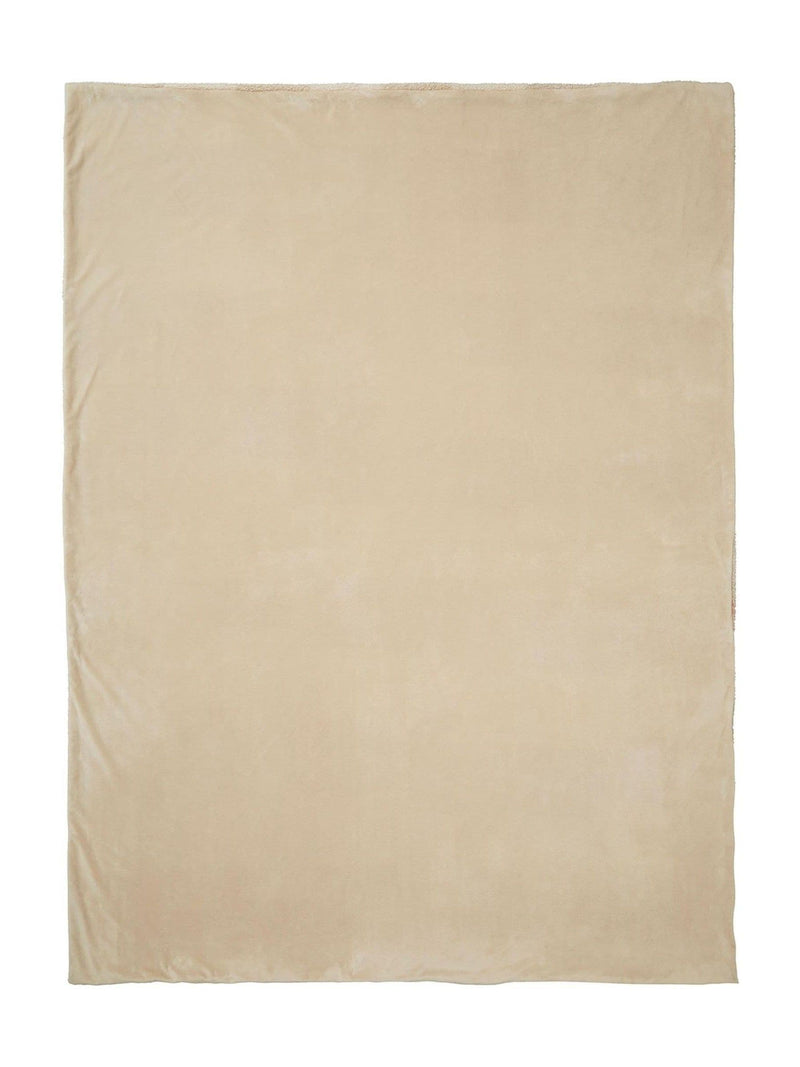 Appletree Natural Ashford Check Sherpa Reverse throw 150x200cm (British brand)