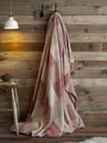 Appletree Natural Ashford Check Sherpa Reverse throw 150x200cm (British brand)
