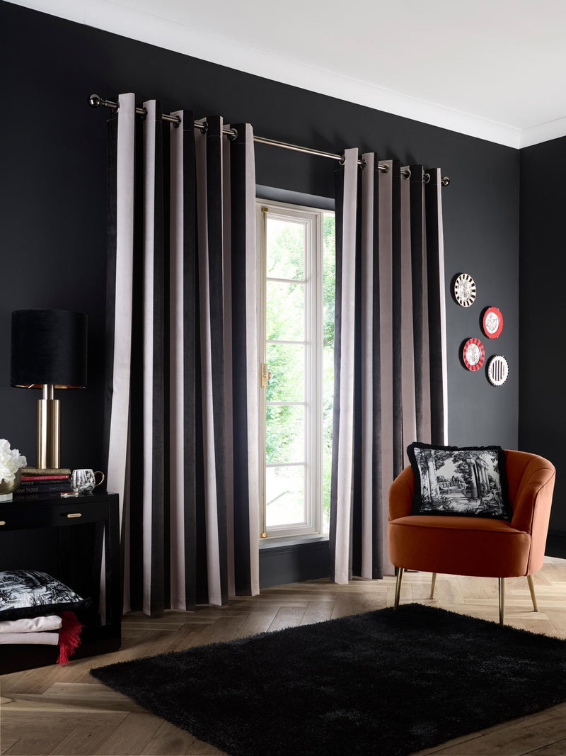 Laurence Llewelyn-Bowen Festivo stripe blackout curtains - British product