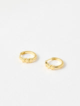 Next Oliver Bonas Gold Tone Tiny Triple Star Huggie Earrings- Buy online at McGrocer