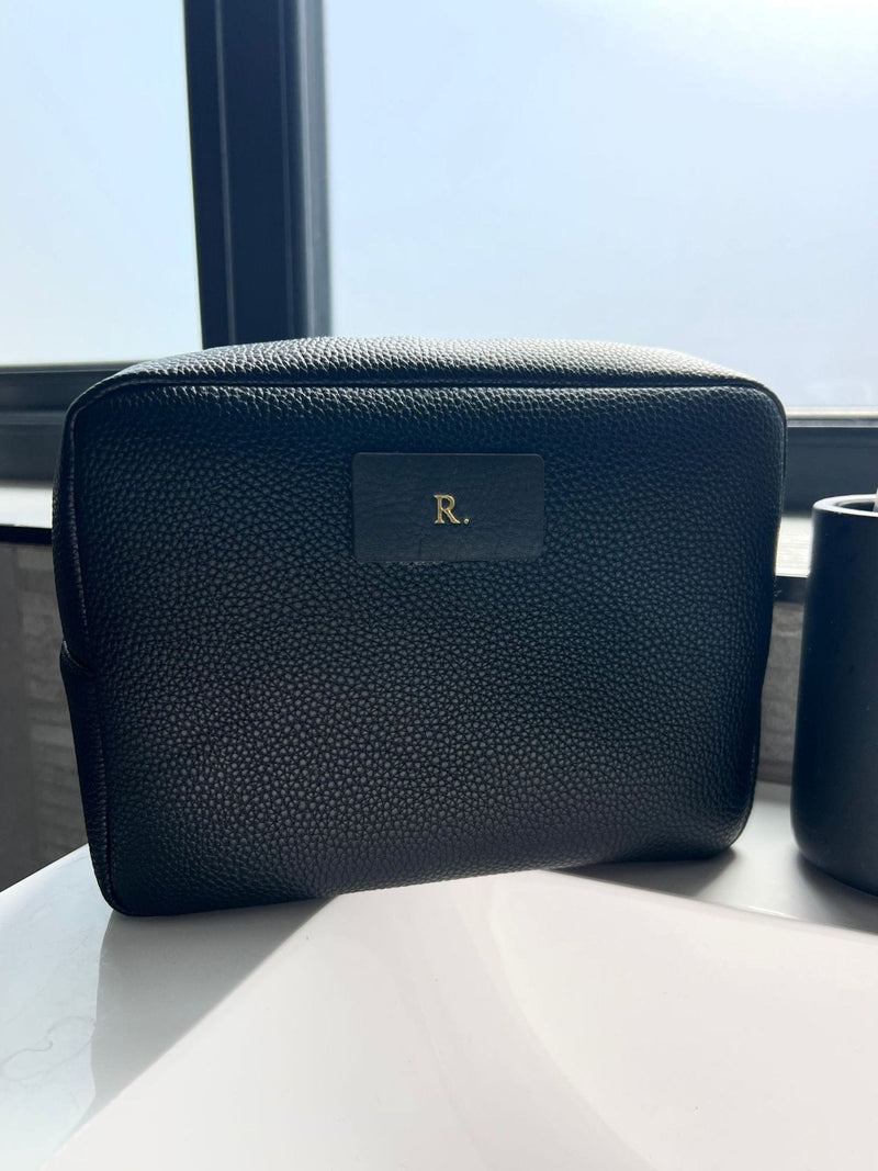 Koko Blossom personalised leather wash bag, UK version
