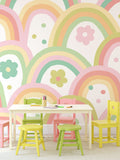 Origin Murals green rainbow wobble wall mural 3.5M x 2.8M (British brand)