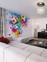Next Origin Murals Multi Football Splash Wall Mural 3.5M x 2.8M- Buy online at McGrocer
