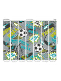 Origin Murals wall mural grey graphic pixel football 3.5m x 2.8m (British brand)