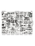 Origin Murals black white mono graffiti wall mural 3.5M x 2.8M - British product