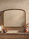 Nkuku Brass Almora Arched Mirror 60cm, imported from the UK