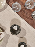 Nkuku grey Janka glass tealight holders set of 2, imported from the UK