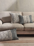 Nkuku white Mika square cushion cover 50cm, imported from the UK