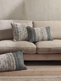 Nkuku white Mika rectangle cushion cover 40cm, imported from the UK