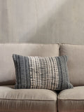 Nkuku white Mika rectangle cushion cover 40cm, imported from the UK