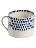 Nkuku blue indigo drop mug 7cm, imported from the UK