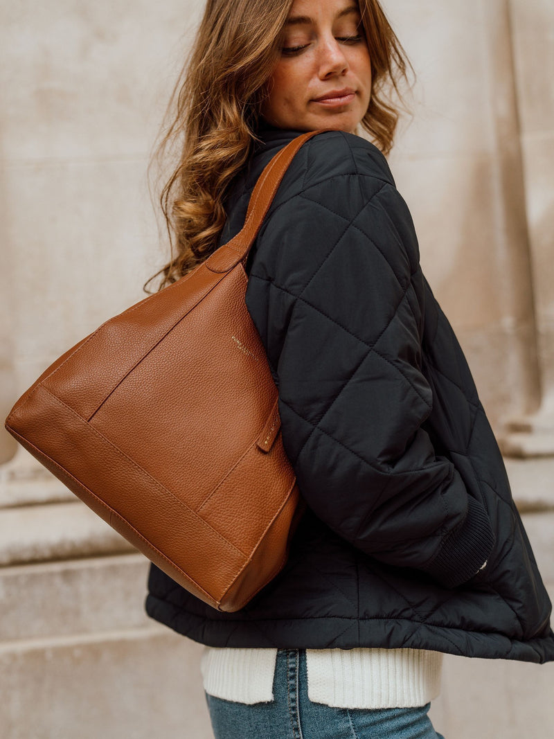 Pure Luxuries London Rich Tan Colette handbag, imported from the UK